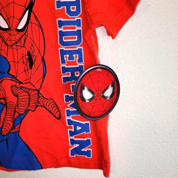 Marvel Spiderman Graphic Toddler Boy Short Sleeves T-shirt Top NWT Red Size 2T - Picture 3 of 12